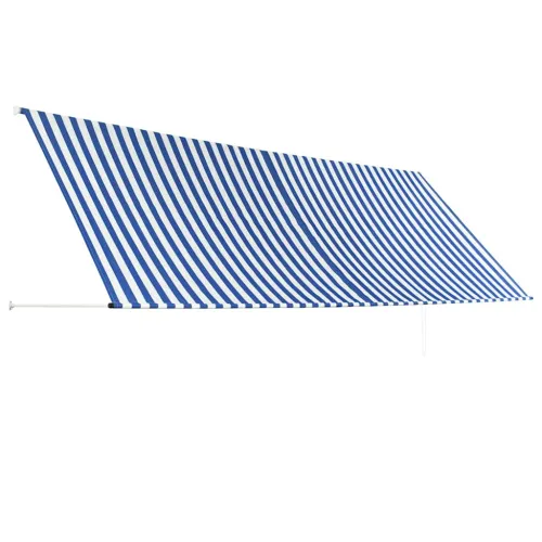 Tenda na uvlačenje 400 x 150 cm plavo-bijela - Plava i bijela 400 x 150 cm Cijena