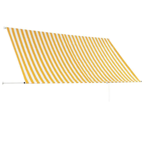 Tenda na uvlačenje 300 x 150 cm žuto-bijela - Žuta i bijela 300 x 150 cm Cijena