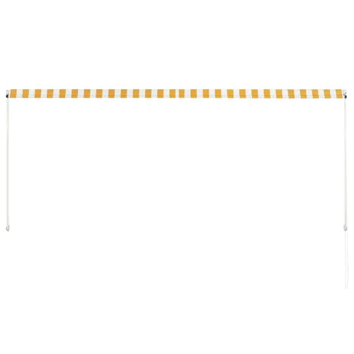 Tenda na uvlačenje 300 x 150 cm žuto-bijela - Žuta i bijela 300 x 150 cm Cijena