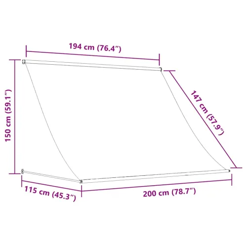 Tenda na uvlačenje 200 x 150 cm krem - Krema 200 x 150 cm Cijena