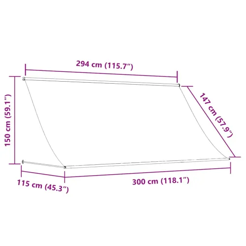 Tenda na uvlačenje 300 x 150 cm krem - Krema 300 x 150 cm Cijena