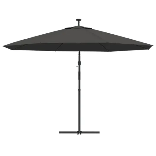 Konzolni vrtni suncobran LED s metalnim stupom 350 cm antracit - Antracit 350 cm Cijena