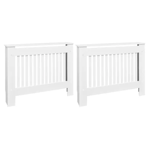 Pokrovi za radijator 2 kom bijeli konstruirano drvo 112 cm - Bijela 112 x 19 x 81.5 cm 2 Bijela Cijena