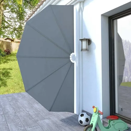 Sklopiva bočna tenda siva 160 cm - Siva 160 cm Cijena