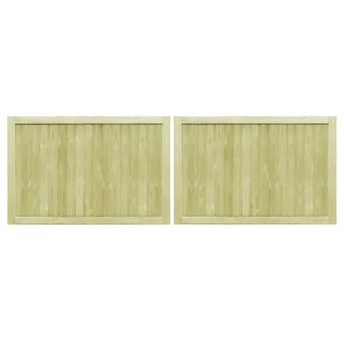 Dvorišna vrata - Vrtna vrata 2 kom od impregnirane borovine 300 x 100 cm - 300 x 100 cm 300 x 100 cm Cijena