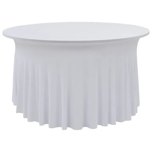 Rastezljive navlake za stol 2 kom duge 120 x 74 cm bijele - Bijela 120 x 74 cm 2 Bijela Cijena