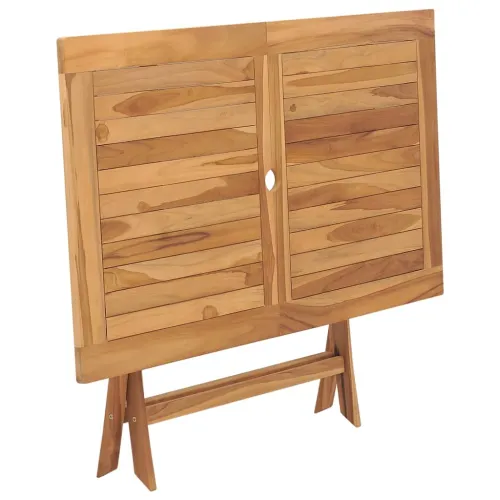 Sklopivi vrtni stol od tikovine 120 x 70 x 75 cm - Smeđa Cijena