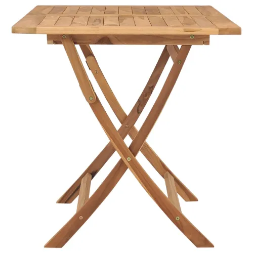 Sklopivi vrtni stol od tikovine 120 x 70 x 75 cm - Smeđa Cijena