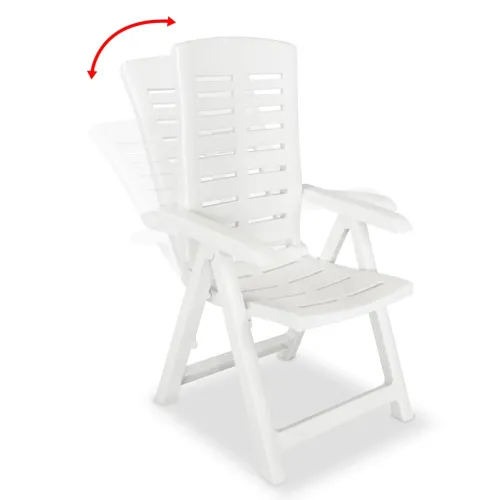 3-dijelni bistro set od plastike bijeli - Bijela 3 Cijena