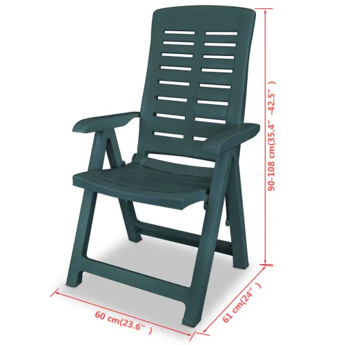 3-dijelni bistro set od plastike zeleni - Zelena Cijena