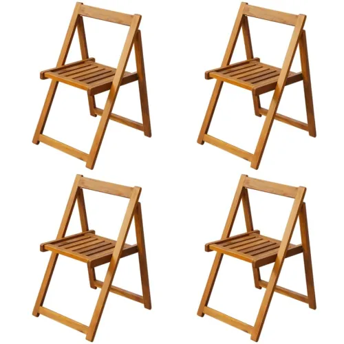 5-dijelni sklopivi vrtni blagovaonski set masivno bagremovo drvo - Stol 130 cm + 4 x stolica Cijena