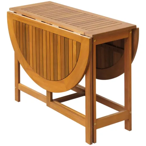 5-dijelni sklopivi vrtni blagovaonski set masivno bagremovo drvo - Stol 130 cm + 4 x stolica Cijena