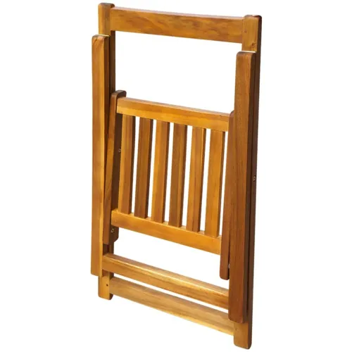 5-dijelni sklopivi vrtni blagovaonski set masivno bagremovo drvo - Stol 130 cm + 4 x stolica Cijena