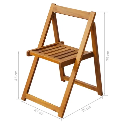 5-dijelni sklopivi vrtni blagovaonski set masivno bagremovo drvo - Stol 130 cm + 4 x stolica Cijena