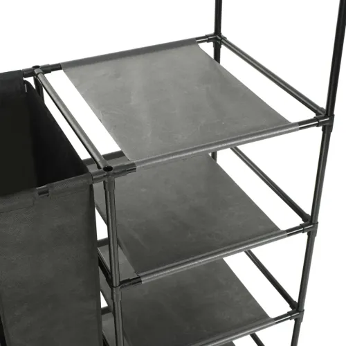 Stalak za odjeću od čelika i netkane tkanine 87x44x158 cm crni Cijena