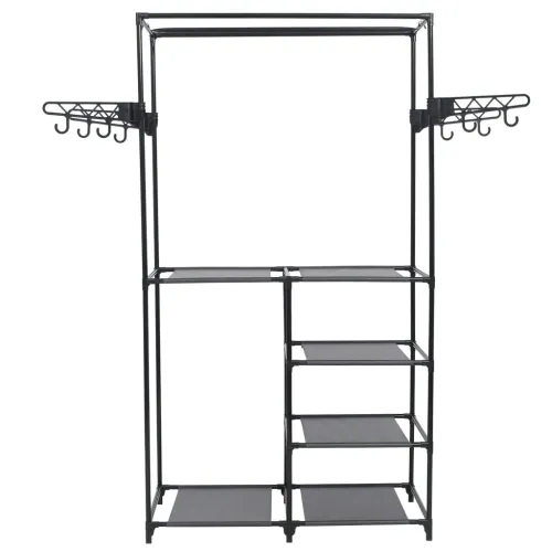 Stalak za odjeću od čelika i netkane tkanine 87x44x158 cm crni Cijena