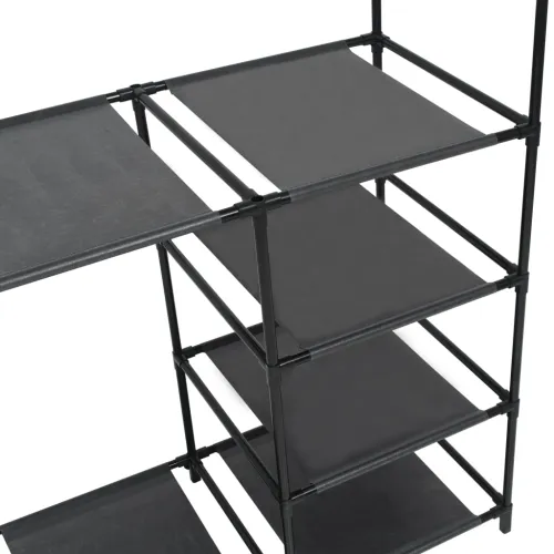 Stalak za odjeću od čelika i netkane tkanine 87x44x158 cm crni Cijena