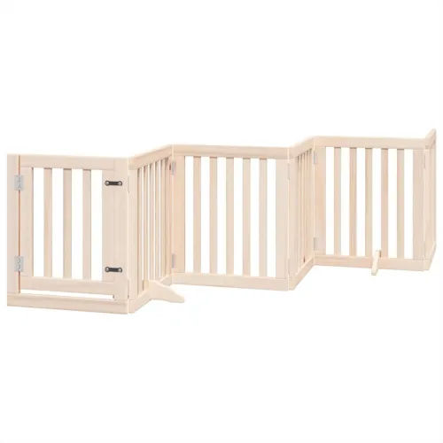 Vrata za pse s vratašcima 12 panela sklopiva 600 cm drvo topole - Prirodna 50 x 60 x 2 cm 12 Cijena