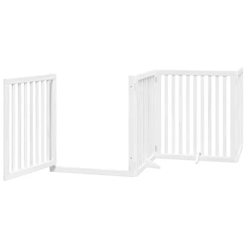 Vrata za pse s vratašcima 6 panela sklopiva 480 cm drvo topole - Bijela 80 x 90 x 2 cm 6 Cijena