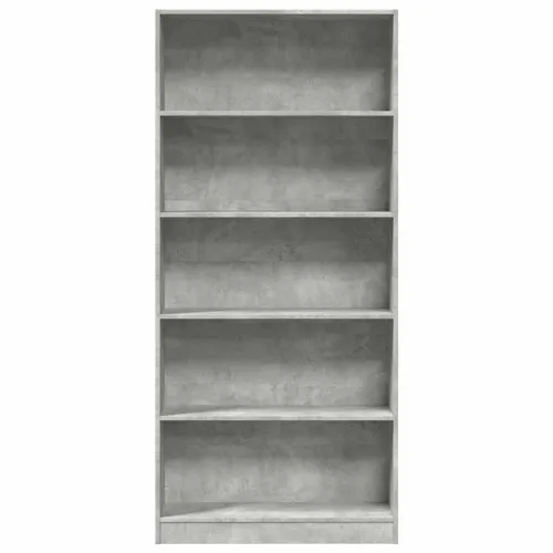 Regal za knjige siva boja betona 80x24x176 cm konstruirano drvo - Beton siva 1 176 cm 80 cm Cijena