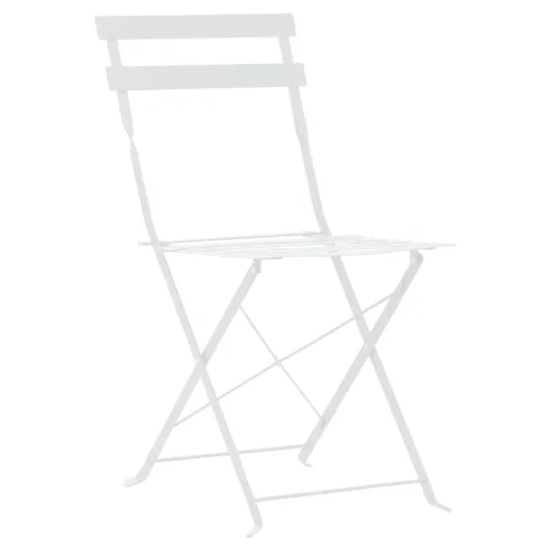 3-dijelni bistro set čelični bijeli - Bijela Cijena