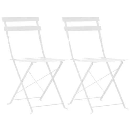 3-dijelni bistro set čelični bijeli - Bijela Cijena