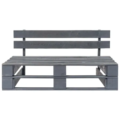 Vrtna klupa od paleta drvena siva - Siva 1 1 Cijena