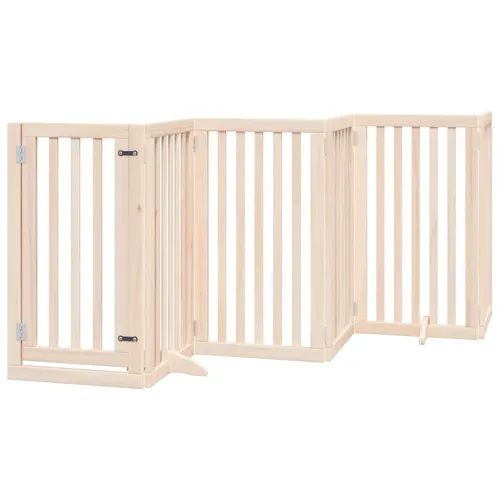 Vrata za pse s vratašcima 9 panela sklopiva 450 cm drvo topole - Prirodna 50 x 90 x 2 cm 9 Cijena