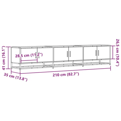 TV ormarić boja hrasta 210x35x41 cm od konstruiranog drva - sonoma hrast 1 210 cm Cijena