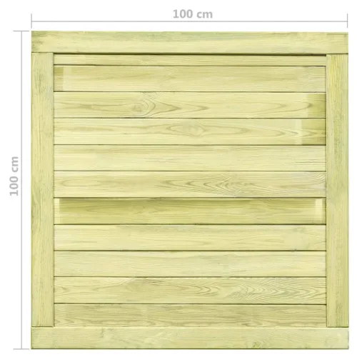 Dvorišna vrata - Vrtna vrata od impregnirane borovine 100 x 100 cm - 100 x 100 cm Cijena