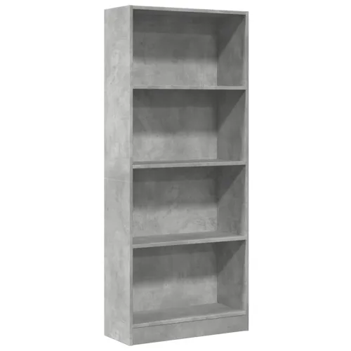 Regal za knjige boja betona 60x24x143 cm konstruirano drvo - Beton siva 1 143 cm 60 cm Cijena