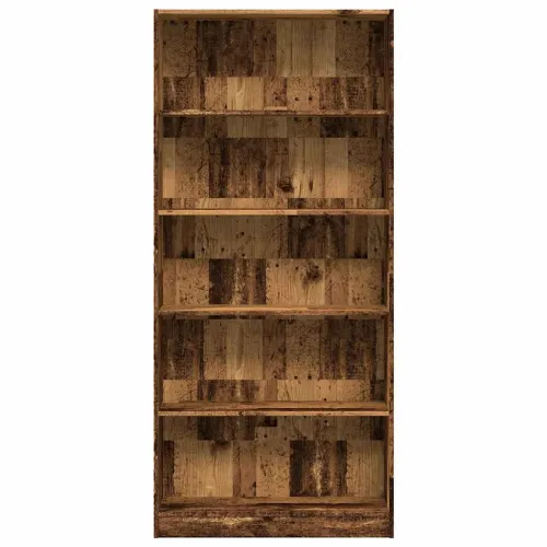Regal za knjige boja starog drva 80x24x176 cm drveni - Staro drvo 1 176 cm 80 cm Cijena