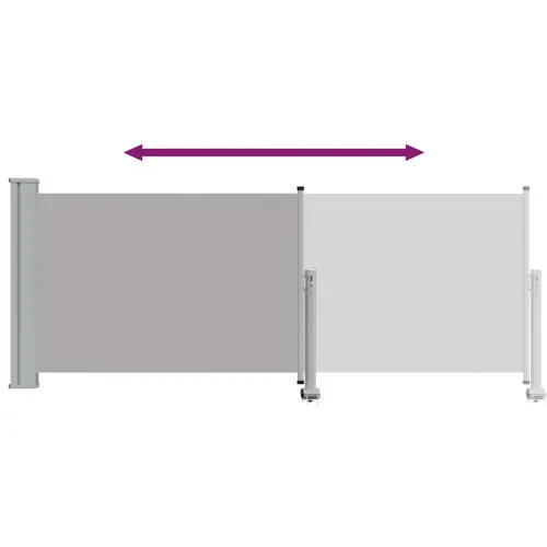 Uvlačiva bočna tenda za terasu 100 x 300 cm siva - Siva 100 x 300 cm Cijena