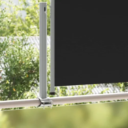 Uvlačiva bočna tenda za terasu 120 x 300 cm crna - Crna 120 x 300 cm Cijena