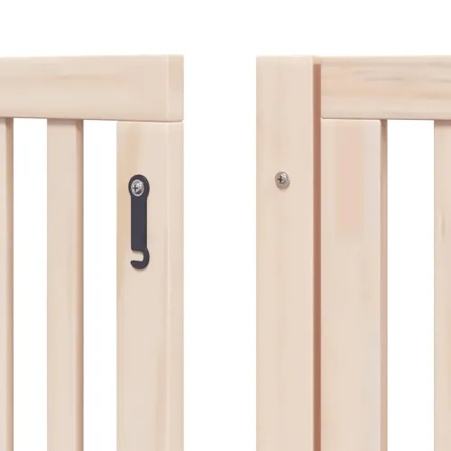 Vrata za pse s vratašcima 6 panela sklopiva 480 cm drvo topole - Prirodna 80 x 90 x 2 cm 6 Cijena