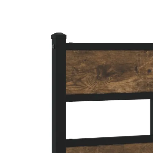 Okvir kreveta bez madraca s uzglavljem boja hrasta 140x200 cm - Dimljeni hrast 140 x 200 cm s uzglavljem i niskim podnožjem Cijena