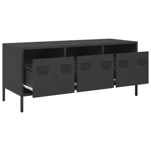 TV ormarić crni 101,5x39x43,5 cm hladno valjani čelik - Crna 1 101.5 cm Cijena