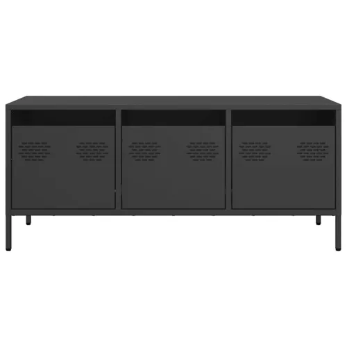 TV ormarić crni 101,5x39x43,5 cm hladno valjani čelik - Crna 1 101.5 cm Cijena