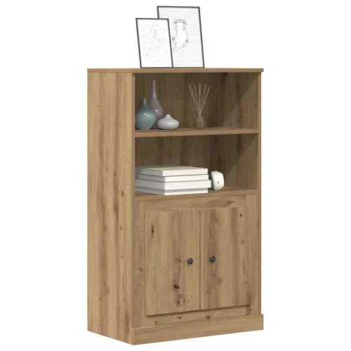Visoka komoda boja hrasta 60x35,5x103,5 cm konstruirano drvo - Boja hrasta Cijena