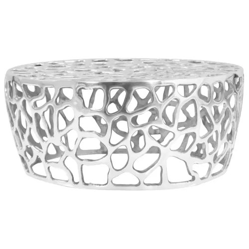 Stolić za kavu od lijevanog aluminija 70 x 30 cm srebrni - 70 x 30 cm Cijena