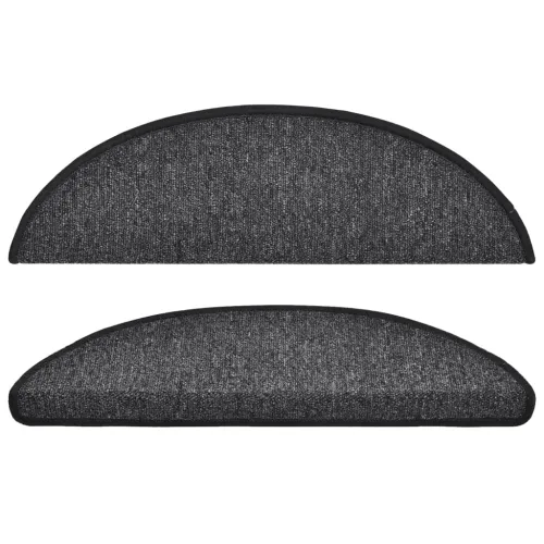 Prostirke za stepenice 15 kom 56x17x3 cm antracit poluokrugle - Antracit 56 x 17 x 3 cm 15 Cijena