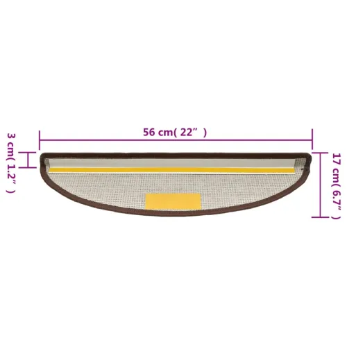 Prostirke za stepenice 15 kom 56x17x3 cm boje kave, poluokrugle - smeđa s natpisom coffee 56 x 17 x 3 cm 15 Cijena