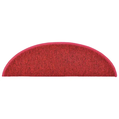 Prostirke za stepenice 15 kom 56x17x3 cm crvene poluokrugle - Crvena 56 x 17 x 3 cm 15 Cijena