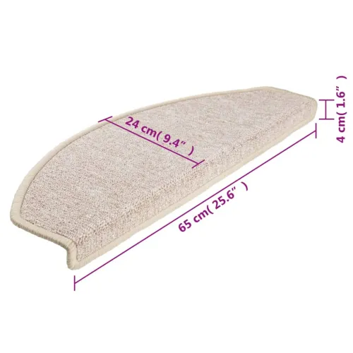 Prostirke za stepenice 15 kom 65x24x4 cm taupe poluokrugle velike - Sivosmeđa 65 x 24 x 4 cm 15 Cijena