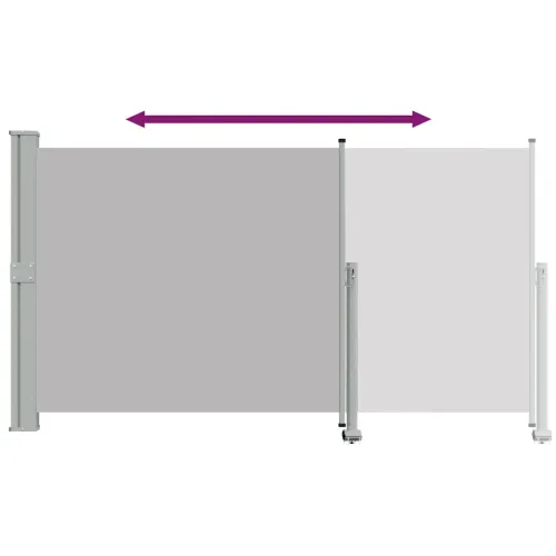 Uvlačiva bočna tenda za terasu 140 x 300 cm siva - Siva 140 x 300 cm Cijena