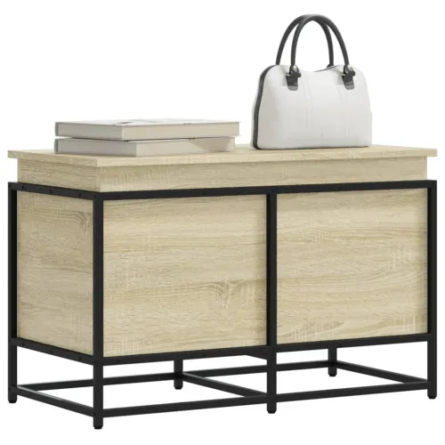 Kutija za pohranu s poklopcem 80x40x51,5 cm konstruirano drvo - Sonoma hrast 80 x 40 x 51.5 cm Cijena