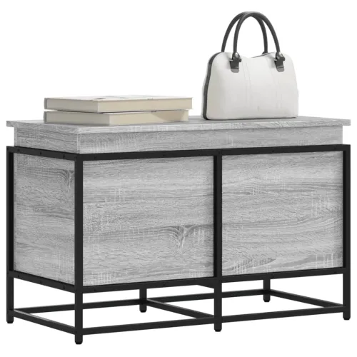 Kutija za pohranu boja hrasta 80x40x51,5 cm konstruirano drvo - Sivi hrast sonoma 80 x 40 x 51.5 cm Cijena