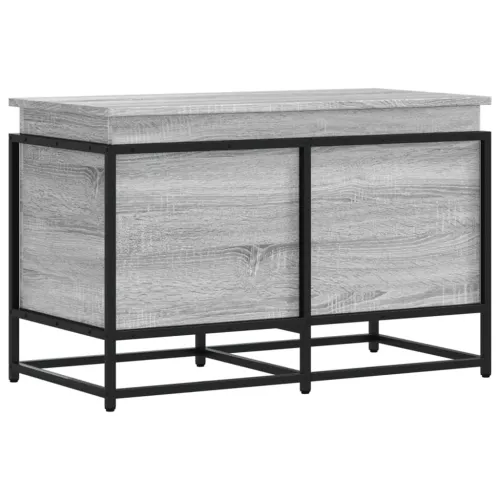 Kutija za pohranu boja hrasta 80x40x51,5 cm konstruirano drvo - Sivi hrast sonoma 80 x 40 x 51.5 cm Cijena