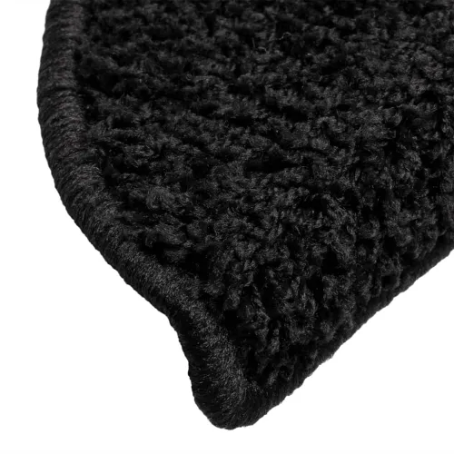 Prostirke za stepenice 15 kom 56x17x3 cm Crne poluokrugle - Crna 56 x 17 x 3 cm 15 Cijena
