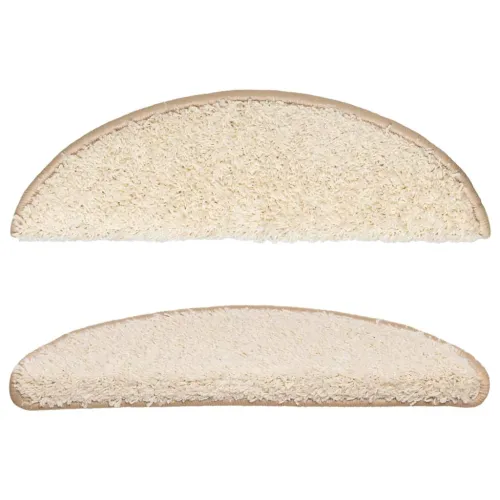 Prostirke za stepenice 15 kom 56x17x3 cm krem poluokrugle - Krema 56 x 17 x 3 cm 15 Cijena